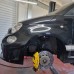 HyperBrake Motorsport τετραπίστονο εμπρόσθιο κιτ φρένων για Abarth 500/595/695 με Brembo δαγκάνες  και διαιρούμενους πλευστούς δίσκους 330x28mm