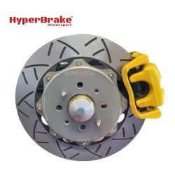 HyperBrake Motorsport οπίσθιο κιτ φρένων για Abarth 500/595/695 για τις εργοστασιακές δαγκάνες  και διαιρούμενους πλευστούς δίσκους 300x10mm