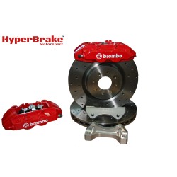 HyperBrake Motorsport τετραπίστονο εμπρόσθιο κιτ φρένων για Alfa Romeo Mito με Brembo δαγκάνες  και μονομπλόκ δίσκους 305x28mm