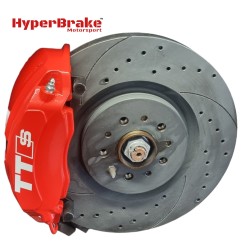 HyperBrake Motorsport τετραπίστονο εμπρόσθιο κιτ φρένων για Fiat 500L με ATE δαγκάνες  και μονομπλόκ δίσκους 330x32mm