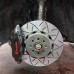 HyperBrake Motorsport τετραπίστονο εμπρόσθιο κιτ φρένων για Abarth 500/595/695 με Brembo δαγκάνες  και διαιρούμενους πλευστούς δίσκους 330x28mm