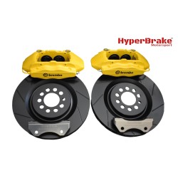 HyperBrake Motorsport τετραπίστονο εμπρόσθιο κιτ φρένων για  Audi A3 8L με Brembo (4x42) δαγκάνες  και μονομπλόκ δίσκους 323x28mm