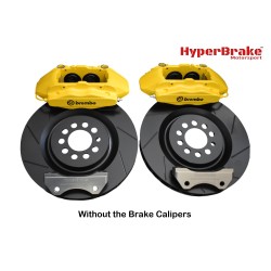 HyperBrake Motorsport τετραπίστονο εμπρόσθιο κιτ φρένων για Seat Leon MK1 (1M) με Brembo δαγκάνες από Alfa Romeo 159 TBi/Renault Megane RS και μονομπλόκ δίσκους 323x28mm