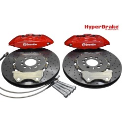 HyperBrake Motorsport τετραπίστονο εμπρόσθιο κιτ φρένων για Audi TT QUATTRO MK1 (8N) με Brembo δαγκάνες και διαιρούμενους πλευστούς δίσκους 330x28mm