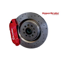 HyperBrake Motorsport τετραπίστονο εμπρόσθιο κιτ φρένων για VW GOLF IV (1J) με Brembo δαγκάνες  και μονομπλόκ δίσκους 323x28mm