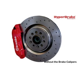 HyperBrake Motorsport τετραπίστονο εμπρόσθιο κιτ φρένων χωρίς δαγκάνες για  Seat Cordoba 6L με Brembo δαγκάνες από Alfa Romeo Mito/Renault Clio RS και μονομπλόκ δίσκους 323x28mm